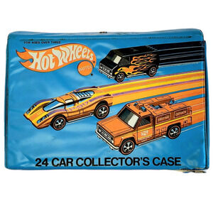 HP Vintage Mattel Hot Wheels 1975‎ 3 Cars Front 24 Car Collector's Case